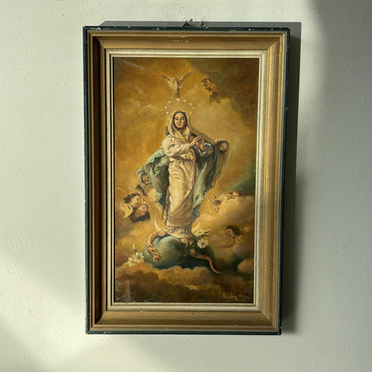 Classic Portrait Oil Painting "Heavenly Figure" Expressive Small Artwork