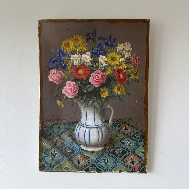 Expressive Interior Oil Painting "Flower Pitcher" Detailed Art Holland Art Shop