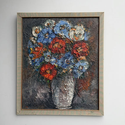 Original Floral Still Life Oil Painting "Flower Bouquet" Handcrafted Artwork Holland Art Shop