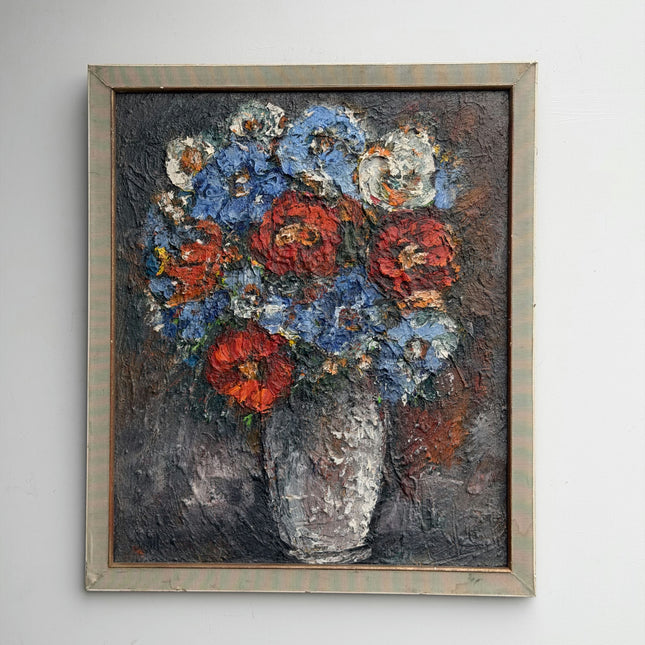 Original Floral Still Life Oil Painting "Flower Bouquet" Handcrafted Artwork Holland Art Shop