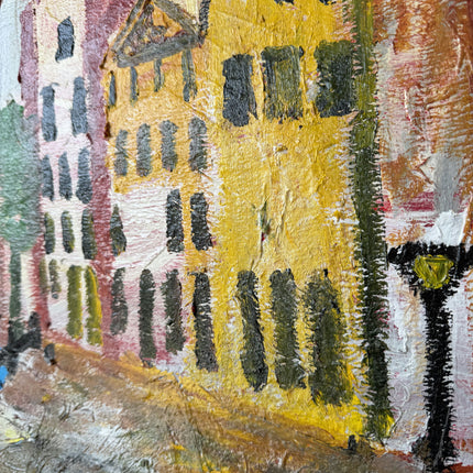 Marvelous Oil Painting Cityscape "Canal Houses" Fine Large Art Holland Art Shop