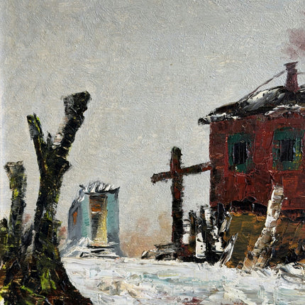 Detailed Winter Landscape Oil Painting "Snowy House" Classic Art Holland Art Shop