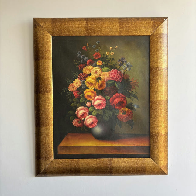 Elegant Floral Still Life Oil Painting "Floral Bouquet" Handcrafted Artwork Holland Art Shop