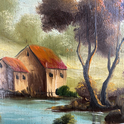 Authentic Landscape Oil Painting "Ornate Frame" Traditional Small Artwork Holland Art Shop