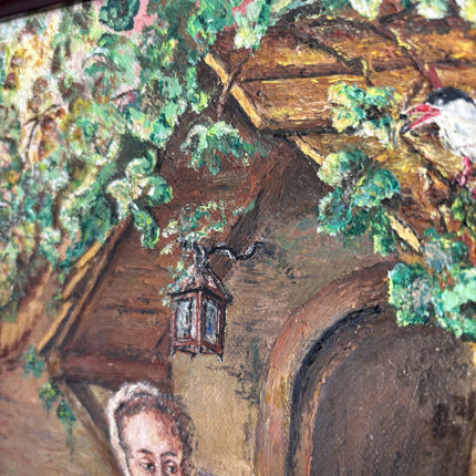 Rustic Still Life Oil Painting "Cow Skull" Handcrafted Art Holland Art Shop