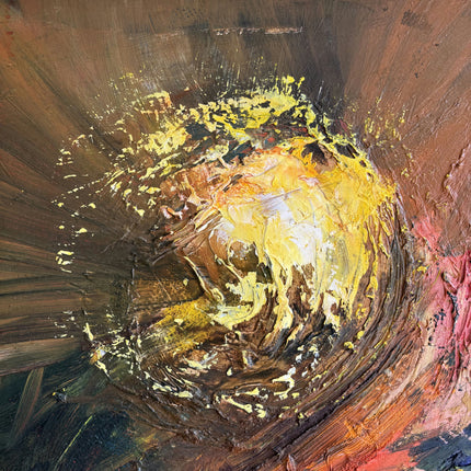 Handcrafted Scenery Oil Painting "Exploding Sun" Traditional Artwork Holland Art Shop