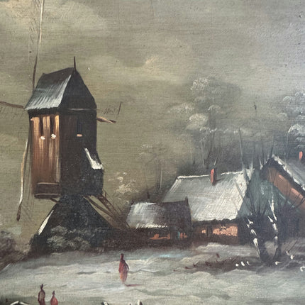 Timeless Winter Landscape Oil Painting "Framed Painting" Vintage Art Holland Art Shop