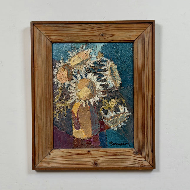 Original Floral Still Life Oil Painting "Sunflowers Bouquet" Authentic Artwork Holland Art Shop