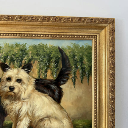 Figurative Oil Painting Animals "Two Dogs" Marvelous Medium Artwork Holland Art Shop