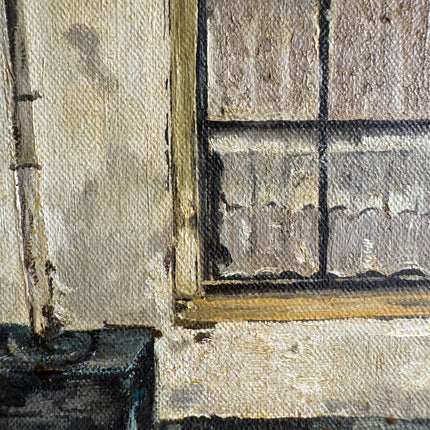 Vintage Cityscape Oil Painting "Weathered Door" Timeless Artwork Holland Art Shop