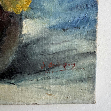 Timeless Floral Still Life Oil Painting "Flowered Vase" Handcrafted Artwork Holland Art Shop
