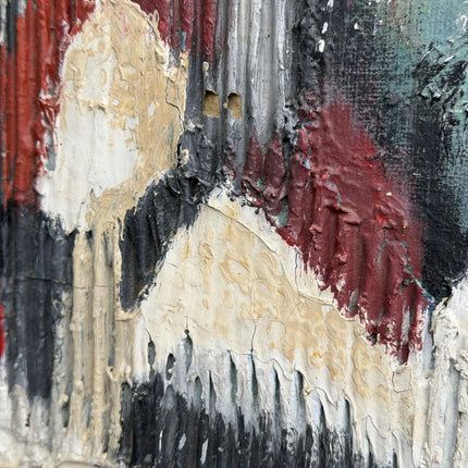 Refined Cityscape Oil Painting "Red Cathedral" Authentic Small Artwork Holland Art Shop
