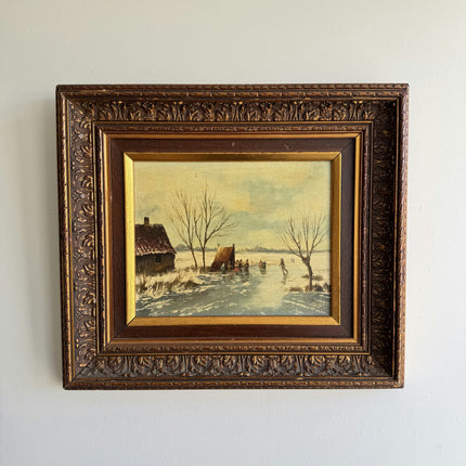 Refined Winter Landscape Oil Painting "Framed Painting" Handcrafted Art Holland Art Shop