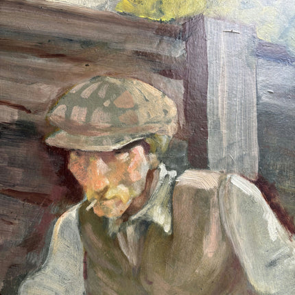 Detailed Portrait Oil Painting "Seated Man" Original Artwork Holland Art Shop