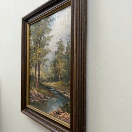 Traditional Landscape Oil Painting "Riverside Trees" Detailed Art Holland Art Shop