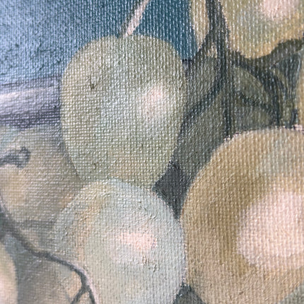 Expressive Oil Painting Still Life "Green Grapes" Refined Medium Artwork Holland Art Shop