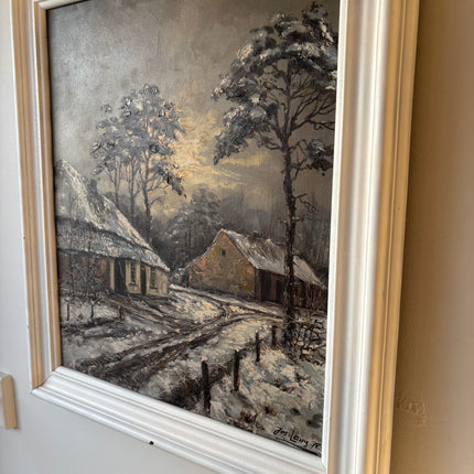 Jos Leurs Oil Painting Marvelous Winter Landscape Dutch Large Art Holland Art Shop