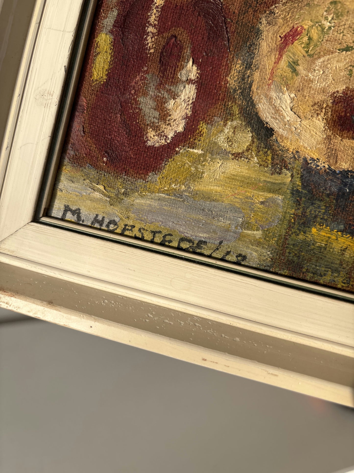 Remarkable Still Life Oil Painting "Flowering Vase" Traditional Small Artwork