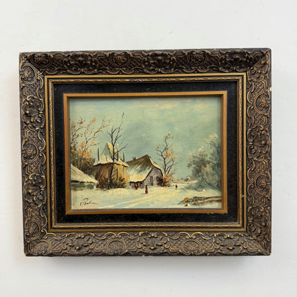 Expressive Winter Landscape Oil Painting "Framed Painting" Original Small Art Holland Art Shop