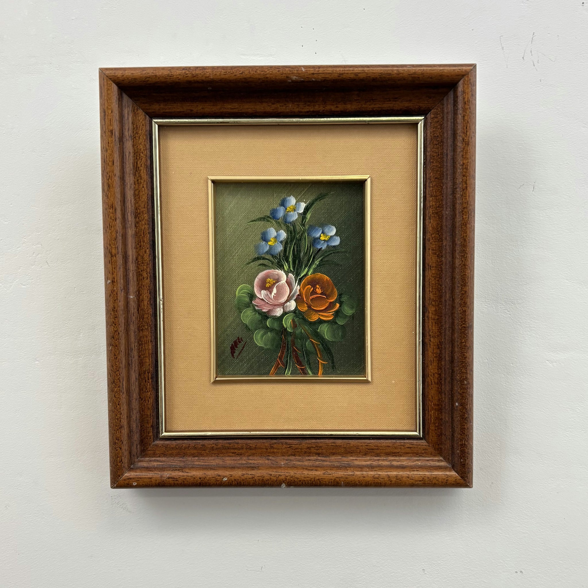Expressive Flowery Still Life Oil Painting 