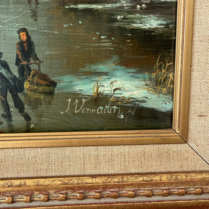 Intriguing Oil Painting Winter Landscape "Snowy Pathway" Traditional Large Art Holland Art Shop