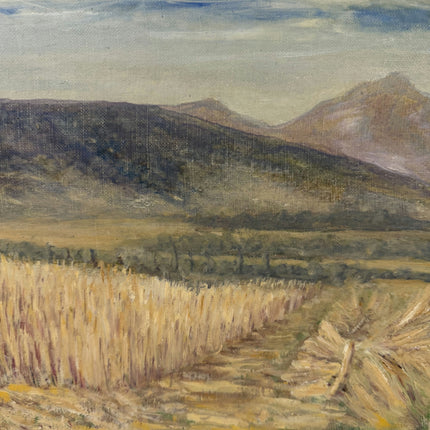 Handcrafted Landscape Oil Painting "Golden Wheat" Classic Small Artwork Holland Art Shop