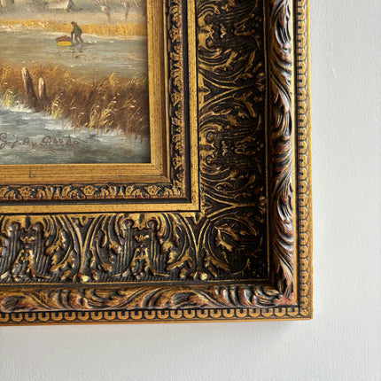 Traditional Winter Landscape Oil Painting "Framed Painting" Timeless Art Holland Art Shop