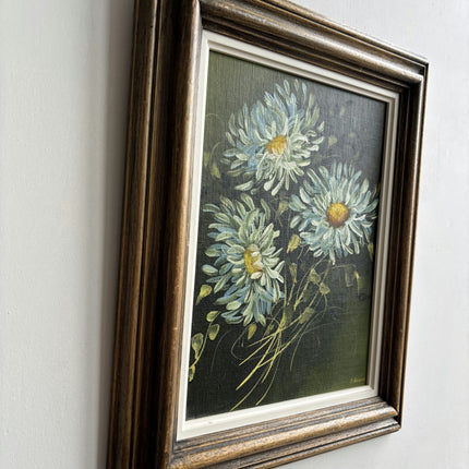 Elegant Floral Still Life Oil Painting "Blue Daisies" Authentic Artwork Holland Art Shop