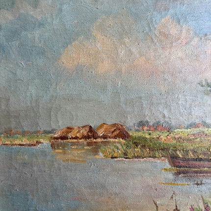 1943 Landscape Oil Painting "Framed Painting" Large Art Holland Art Shop