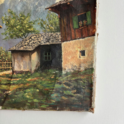 Timeless Landscape Oil Painting "Wooden Chalet" Classic Artwork Holland Art Shop