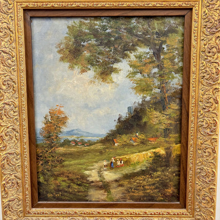 Detailed Landscape Oil Painting "Country Path" Refined Small Art Holland Art Shop