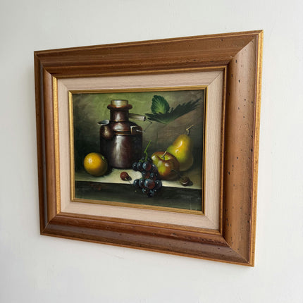 Rustic Still Life Oil Painting "Brown Pitcher" Refined Artwork Holland Art Shop