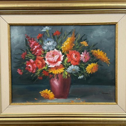 Elegant Floral Still Life Oil Painting "Flower Vase" Expressive Art Holland Art Shop