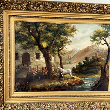 Intriguing Oil Painting Animals "White Horse" Striking Large Art Holland Art Shop