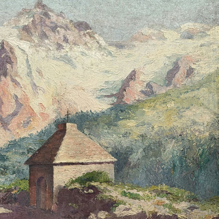 Classic Landscape Oil Painting "Mountain Cottage" Traditional Artwork Holland Art Shop