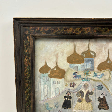 Authentic Figurative Oil Painting "Dome City" Refined Art Holland Art Shop