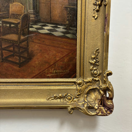 Elegant Interior Oil Painting "Dining Table" Handcrafted Large Artwork Holland Art Shop