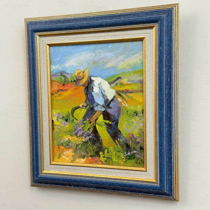 Vintage Figurative Oil Painting "Sunflower Petal" Original Small Artwork Holland Art Shop
