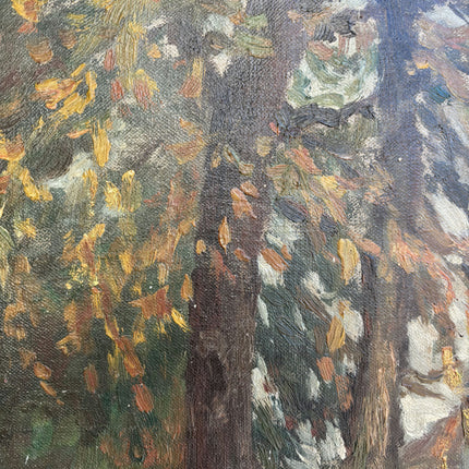 Traditional Landscape Oil Painting "Tree Avenue" Vintage Art Holland Art Shop