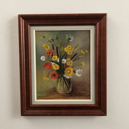 Rustic Interior Oil Painting "Flower Vase" Elegant Artwork Holland Art Shop