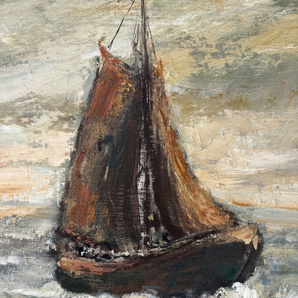 Detailed Seascape Oil Painting "Sailing Boat" Traditional Large Art Holland Art Shop