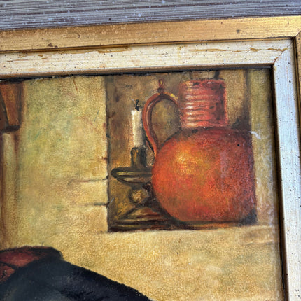 Refined Figurative Oil Painting "Old Teacher" Vintage Art Holland Art Shop