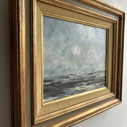 Vintage Seascape Oil Painting "Seaside Painting" Refined Artwork Holland Art Shop
