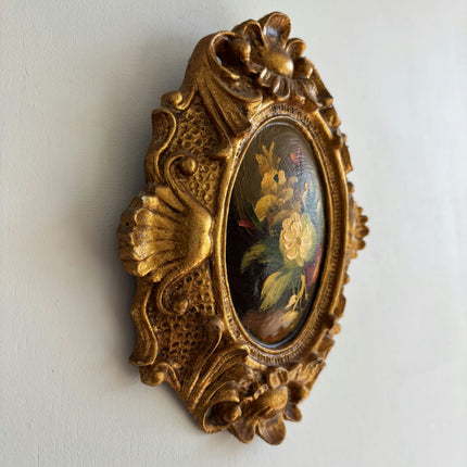 Classic Floral Still Life Oil Painting "Gilded Frame" Original Italian Art Holland Art Shop