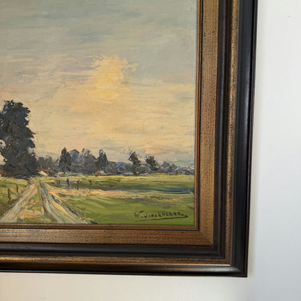 Impressionistic Oil Painting Landscape "Fields" Fine Large Sized Artwork Holland Art Shop