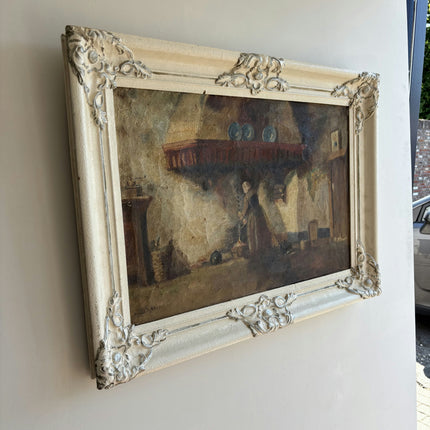 Refined Interior Oil Painting "Ornate Frame" Authentic Large Art Holland Art Shop