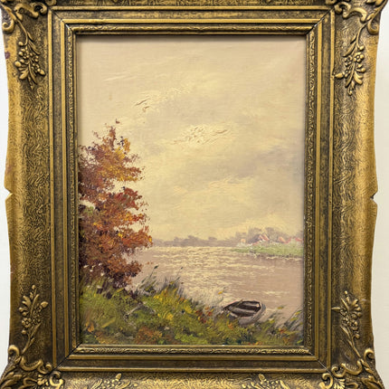 Timeless Scenery Oil Painting "Ornate Frame" Authentic Artwork Holland Art Shop