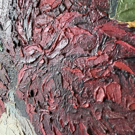 Refined Interior Oil Painting "Red Roses" Authentic Art Holland Art Shop