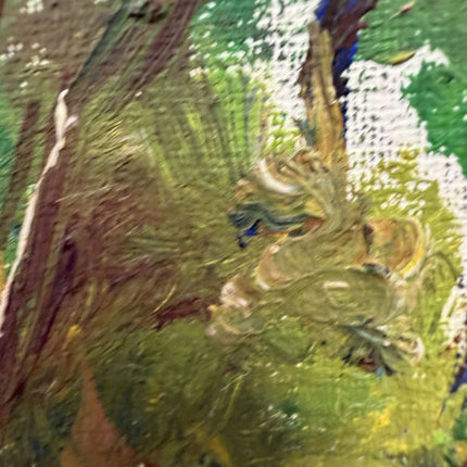 Expressive Landscape Oil Painting "Two Swans" Authentic Art Holland Art Shop