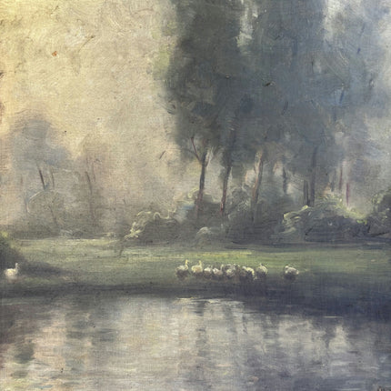 Classic Landscape Oil Painting "Gilded Frame" Vintage Artwork Holland Art Shop